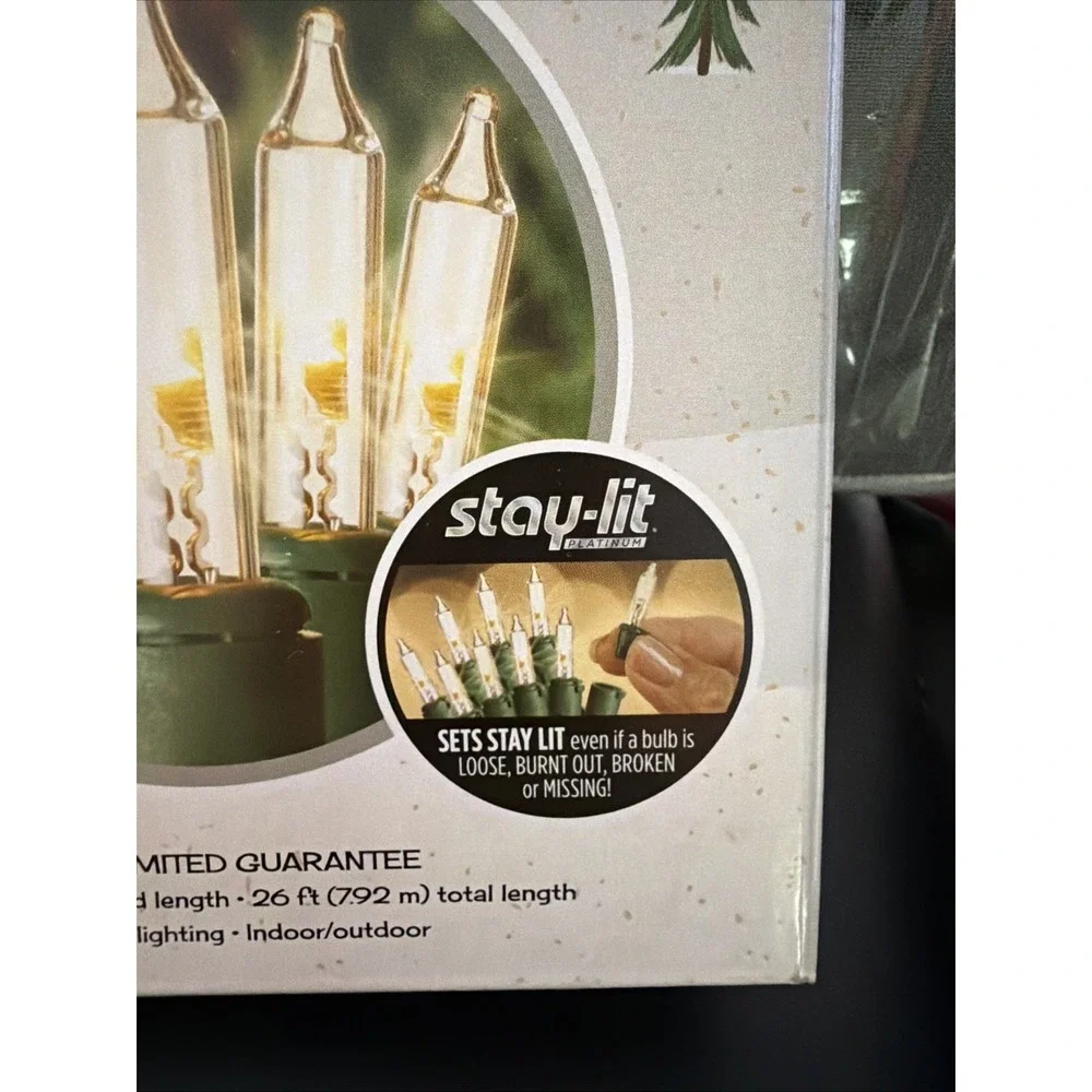 SYLVANIA 100 Traditional Glow LED Mini Lights SOFT WHITE 26ft ~ New